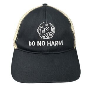 Do No Harm Snapback Trucker Hat Black One Size Adjustable New Chapter Econscious